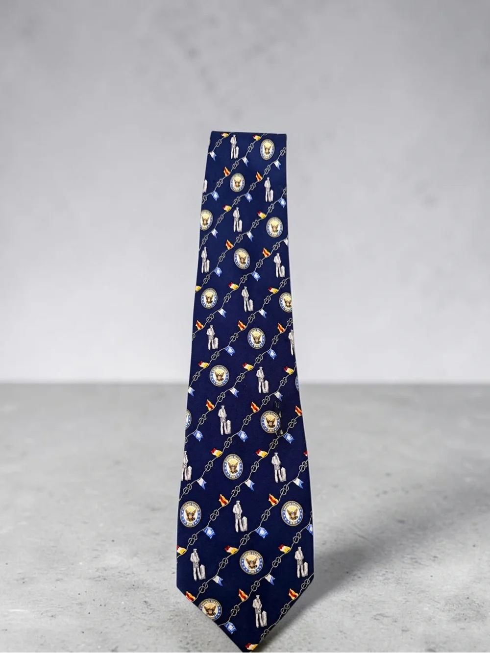 US Navy Silk Tie made for US NAVY memorial foundation military eclecticgrandpa